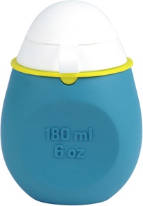 Beaba, BEABA Silikonflasche BabySqueez 2-in-1 180 ml blue, BEABA BabySqueez' 2 in 1