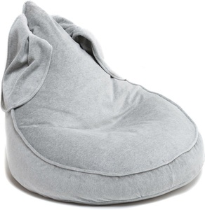 WigiWama, WigiWama Kindersitzsack Velvet, WigiWama Beanbag Bunny Sitzsack grau