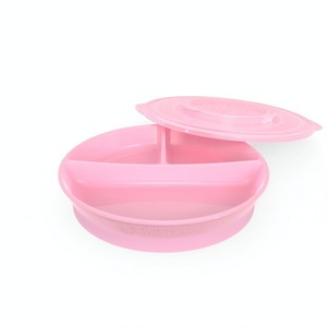 TWISTSHAKE, Twistshake Teller mit Unterteiler pastell rosa - rosa/pink, Twistshake Teller mit Unterteilung