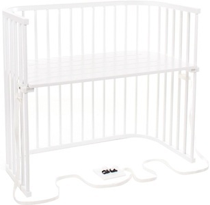 Babybay Tobi, Babybay Boxspring XXL Beistellbett Weiß lackiert, babybay® Boxspring XXL
