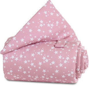 Babybay, babybay Gitterschutz Beere Sterne weiß - rosa/pink, babybay® Gitterschutz Piqué für Verschlussgitter