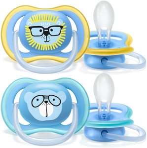 Avent Philips, Avent Philips Schnuller ultra air 18M+ Boy Löwe/Bär (1 Stück), Philips Avent Ultra Air Schnuller 18+ Monate, Löwe/ Bär