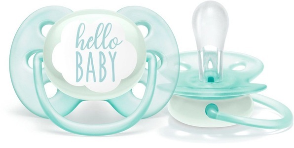 Avent Philips, Avent Philips Schnuller Ultra Soft 1-Pack 0-6M Boy deko (1 Stück), Philips AVENT Nuggi Ultra Soft 0-6 Monate