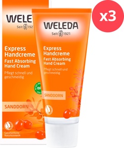 WELEDA AG, WELEDA Sanddorn Express Handcreme, Weleda Express Handcreme Sanddorn - aufbauende Intensivpflege, fruchtig-frischer Duft