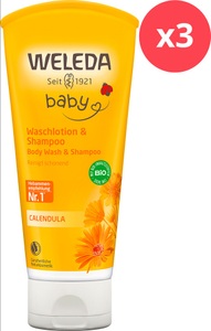 Weleda, Weleda Baby Calendula Waschlotion & Shampoo, Calendula Waschlotion & Shampoo (200ml)