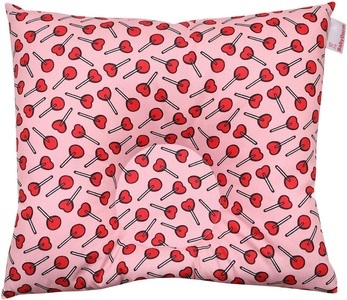 BabyDorm, BabyDorm ® Präventivkissen EasyDorm Lollipop rot mit rosa Lutschern - rosa/pink, BabyDorm® Präventiv Babykopfkissen EasyDorm Gr. II