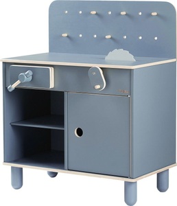 FLEXA, FLEXA Kinder-Werkbank DARK BLUE mit Sägerad aus Holz, Spielzeug PLAY WORKBENCH