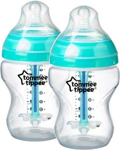 TOMMEE TIPPEE, 2er-Pack Anti-Kolik-Babyflaschen Advanced, 260 ml, Tommee Tippee Babyfläschchen Advanced Anti-Kolik
