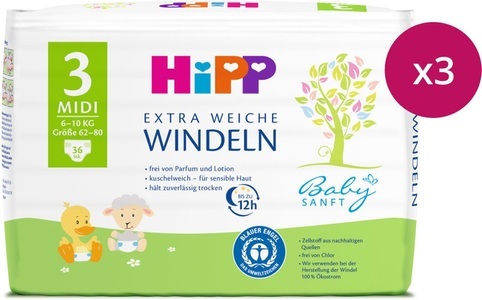 Hipp, HIPP Babysanft extra weiche Windeln, HIPP Babysanft extra weiche Windeln