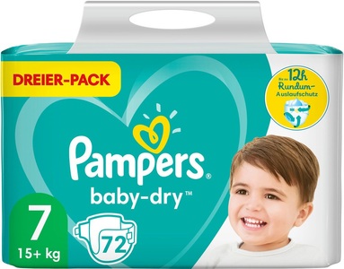 Pampers, Pampers - Baby Dry Gr.7 Extra Large 15+kg, 72 Windeln, 