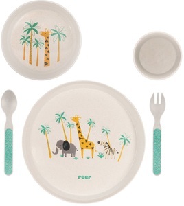 Reer, reer Growing Kindergeschirr-Set WildLife, Kindergeschirr-Set WILD LIFE 5-teilig