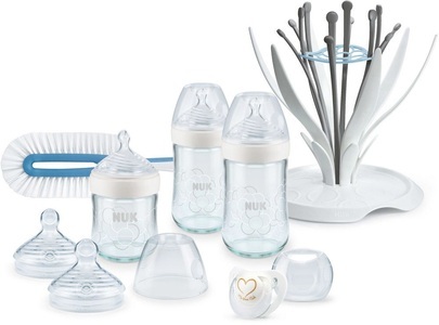 Nuk, NUK Starterset Nature Sense Premium Glasflaschen in weiß, NUK Nature Sense Premium Glasflaschen Set