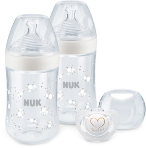 Nuk, NUK Starterset Nature Sense Twin mit Temperatur Control, in weiß, NUK Nature Sense Twin Set