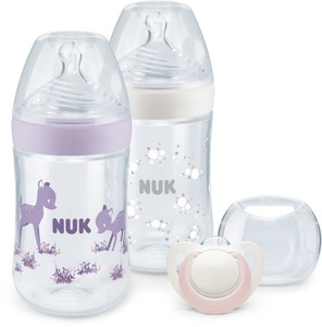 Nuk, NUK Starterset Nature Sense Twin mit Temperatur Control, in lila, NUK Nature Sense Twin Set