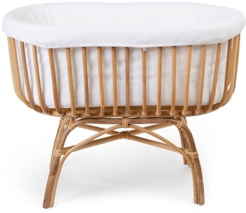 Childhome, Childhome Wiege aus Rattan mit Matratze und Bezug, Childhome Wiege aus Rattan mit Matratze und Bezug