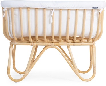 Childhome, CHILDHOME Wiege Rattan rechteckig mit Nestchen und Matratze