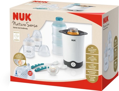 Nuk, NUK Starterset Nature Sense Ernährung mit Tempreatur Control in weiß, NUK Nature Sense Starter Set Mahlzeit
