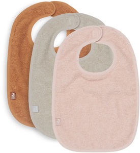 Jollein, Jollein Frottee Lätzchen 3er-Pack pink/nougat/caramel, Jollein Lätzchen »Frottee 3er Set Pale 26 x 38 cm«, (3 St.)