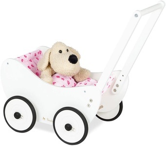 Pinolino, Pinolino Puppenwagen Trixi, weiß, 2 tlg., Pinolino Puppenwagen Trixi mit Bettzeug