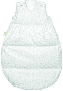 Odenwälder, Odenwälder Daunen-Schlafsack THERMO-NEST® WHITE BLÄTTER in grey in Gr. 90, Odenwälder Daunen-Schlafsack Thermo-Nest Blättchen