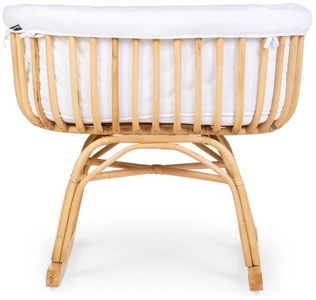 Childhome, CHILDHOME Wiege Rattan mit Jerseybezug, Matratze und Nestchen, Childhome Wiege aus Rattan mit Matratze und Bezug