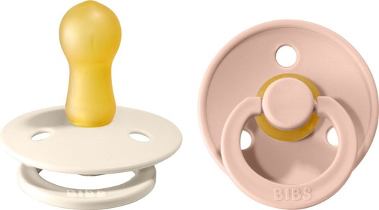 BIBS, BIBS Schnuller Colour Ivory / Blush 6-18 Monate, 2 Stk., BIBS Colour Schnuller, Latex, Rund, 6-12 Monate, Ivory/Blush (2 Stk)
