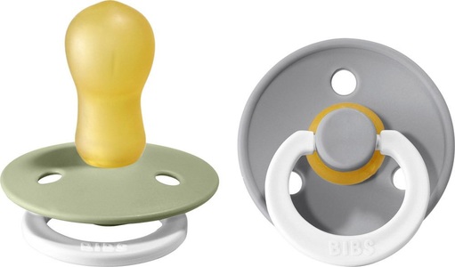 Infinity Pharma, BIBS® BIBS COLOUR NIGHT Schnuller Salbei + 18 Monate, BIBS Colour Nuggi, Sage Night / Cloud Night