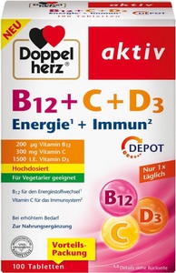Queisser Pharma GmbH & Co. KG, Doppelherz® B12 + C + D3 Depot aktiv, Doppelherz® B12 + C + D3 Depot aktiv