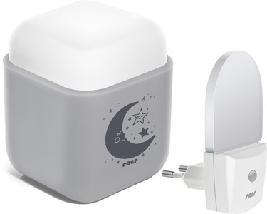reer Set aus NightGuide Sensor und 2in1 Sleeplight hellgrau