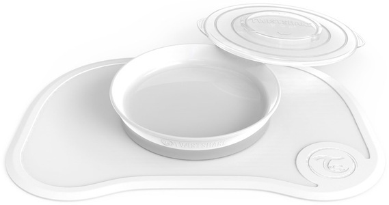 TWISTSHAKE, TWISTSHAKE Click Matte + Teller ab dem 6. Monat in weiß, Twistshake Click Mat + Plate