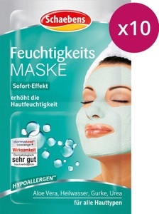 Schaebens, Schaebens Feuchtigkeits Maske, Schaebens Schaebens Feuchtigkeit Maske 10er Beutel feuchtigkeitsmaske 100.0 ml
