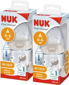 Nuk, NUK Babyflasche First Choice? 150ml in beige, NUK First Choice+ Babyflasche mit Temperature Control
