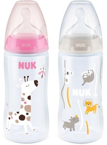 Nuk, NUK Babyflasche First Choice? 300ml in rosa, NUK First Choice+ Babyflasche mit Temperature Control