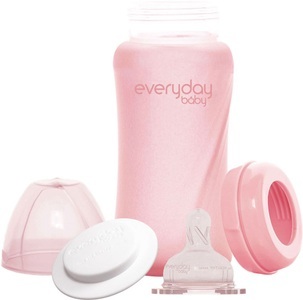 EVERYDAY BABY, everyday baby Babyglasflasche Healthy+ 240 ml rose pink, Rotho Babydesign Everyday Baby Glas-Babyflasche Healthy+