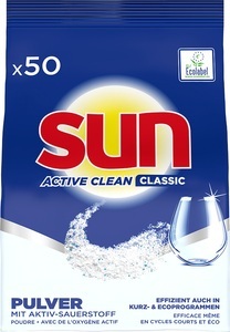 Sun, Sun - 5x Geschirrspülmittel-Pulver Beutel Classic - 5 x 950 g, SUN Active Clean Classic Geschirrspülpulver
