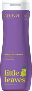 Attitude, Attitude - 2in1 Shampoo & Duschgel LittleLeaves Vanilla & Pear - 473 ml, Attitude Little Leaves Shampoo und Duschgel für Kinder
