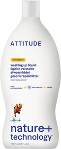Attitude, Attitude - Geschirrspülmittel Zitrusfrucht 700ml, Attitude Geschirrspülmittel