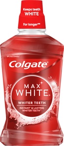 Colgate, Max White Expert Mundspülung, Sofort Sichtbar Weissere Zähne Damen 500 ml, Colgate Max White Mundspülung (500ml)