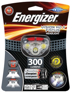 Energizer, Energizer Vision HD+ Focus LED Stirnlampe batteriebetrieben 250 lm 50 h E300280700, Energizer Vision HD+ Focus LED Stirnlampe batteriebetrieben 400 lm 50 h E300280700