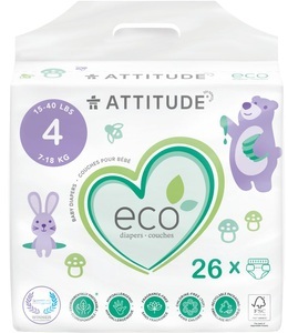 Attitude, Attitude Eco Windeln Grösse 4, Attitude Eco Windeln