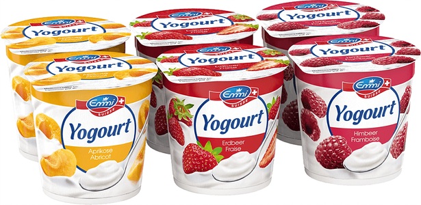 Emmi, Emmi Jogurt Heidelbeer-Aprikose-Himbeer 6x150g, Emmi Joghurt