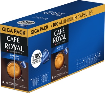 Café Royal, Lungo 100 Kapseln, Café Royal Kaffee-Kapseln aus Aluminium