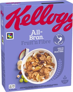 Kellogg's, Kellogg´s All-Bran Fruit & Fibre 500g, Kellogg's All Bran Knusprige Weizen-Vollkornflakes