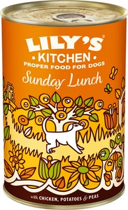 Lily´s Kitchen, Lily's Kitchen Nassfutter für Hunde Sunday Lunch Huhn 400g, Lily's Kitchen Adult Häppchen in Sauce