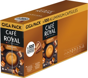 Café Royal, CAFE ROYAL Kaffeekapseln XXL 11005223 Caramel 100 Stk., Café Royal Kaffee-Kapseln aus Aluminium