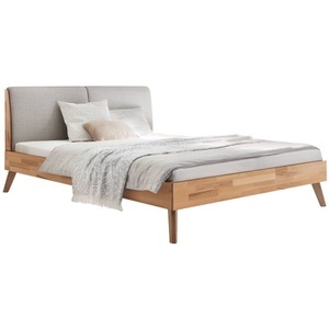 Hasena, Hasena - Bett SIMONA - Holz - buche/Pepe grey - 186/215/92 cm, Hasena - Bett SIMONA - Pepe grey / Kernbuche natur - Holz - 180x200