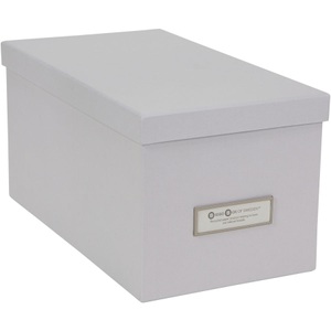 BIGSO, BIGSO - Aufbewahrungsbox SILVIA - Paper Laminate - hellgrau - 16.5/29.5/15 cm, BIGSO - Aufbewahrungsbox SILVIA - hellgrau - Paper Laminate - 16.5/29.5/15 cm