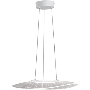 LIVIQUE, Pendellampe Arber, LED-Hängeleuchte Vela, weiß, oval, 59 cm x 43 cm