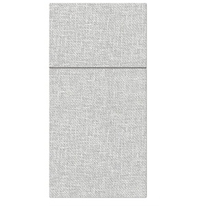 Diverse, diverse Bestecktasche Snob, Bestecktasche 25x Leinenoptik grau, 40x40cm