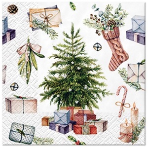 Diverse, diverse Servietten Servietten Cocktail, Servietten Cocktail 20x christmas at home, 25x25 cm